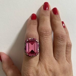 Sorrelli Pink Emerald Cut Ring